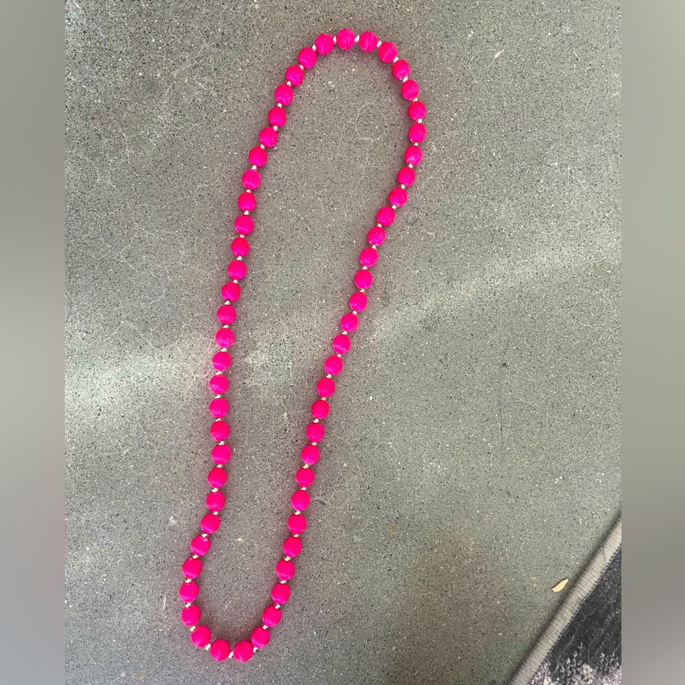 Pink & Gold Beaded Necklace